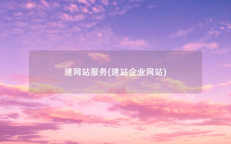 建网站服务(建站企业网站)