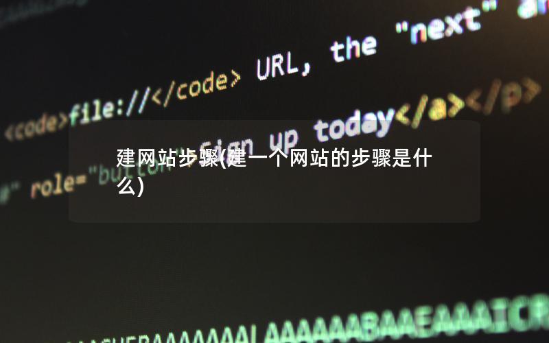 建网站步骤(建一个网站的步骤是什么)